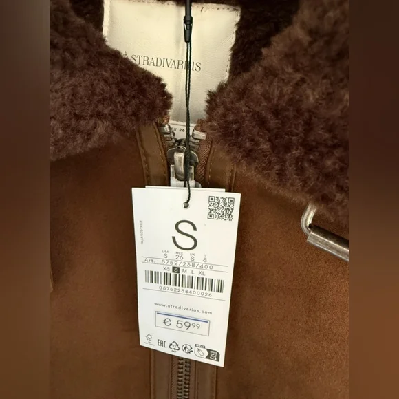 Brown Shearling Aviator Jacket - Picture 2 of 5